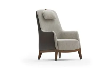 लक्जरी विला हाई बैक लाउंज सोफा चेयर होटल लॉबी लेदर विंग चेयर